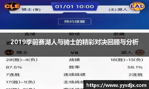 2019季前赛湖人与骑士的精彩对决回顾与分析